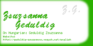 zsuzsanna geduldig business card